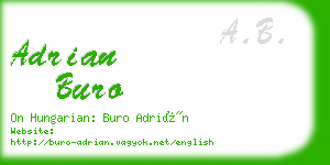 adrian buro business card